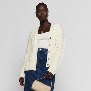 Reformation | Cream Cotton Cardigan (S)